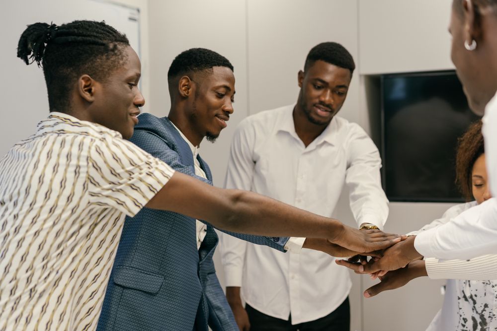 Team in a strategy workshop